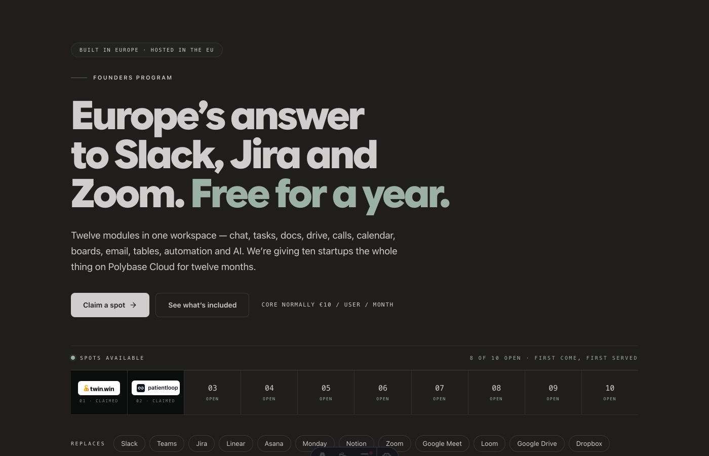 Founders Programı başladı: on startup'a bir yıl ücretsiz Polybase